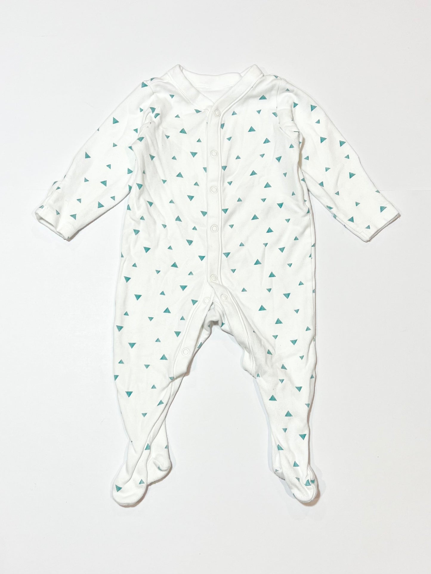 Green trinagles onesie - Size 00