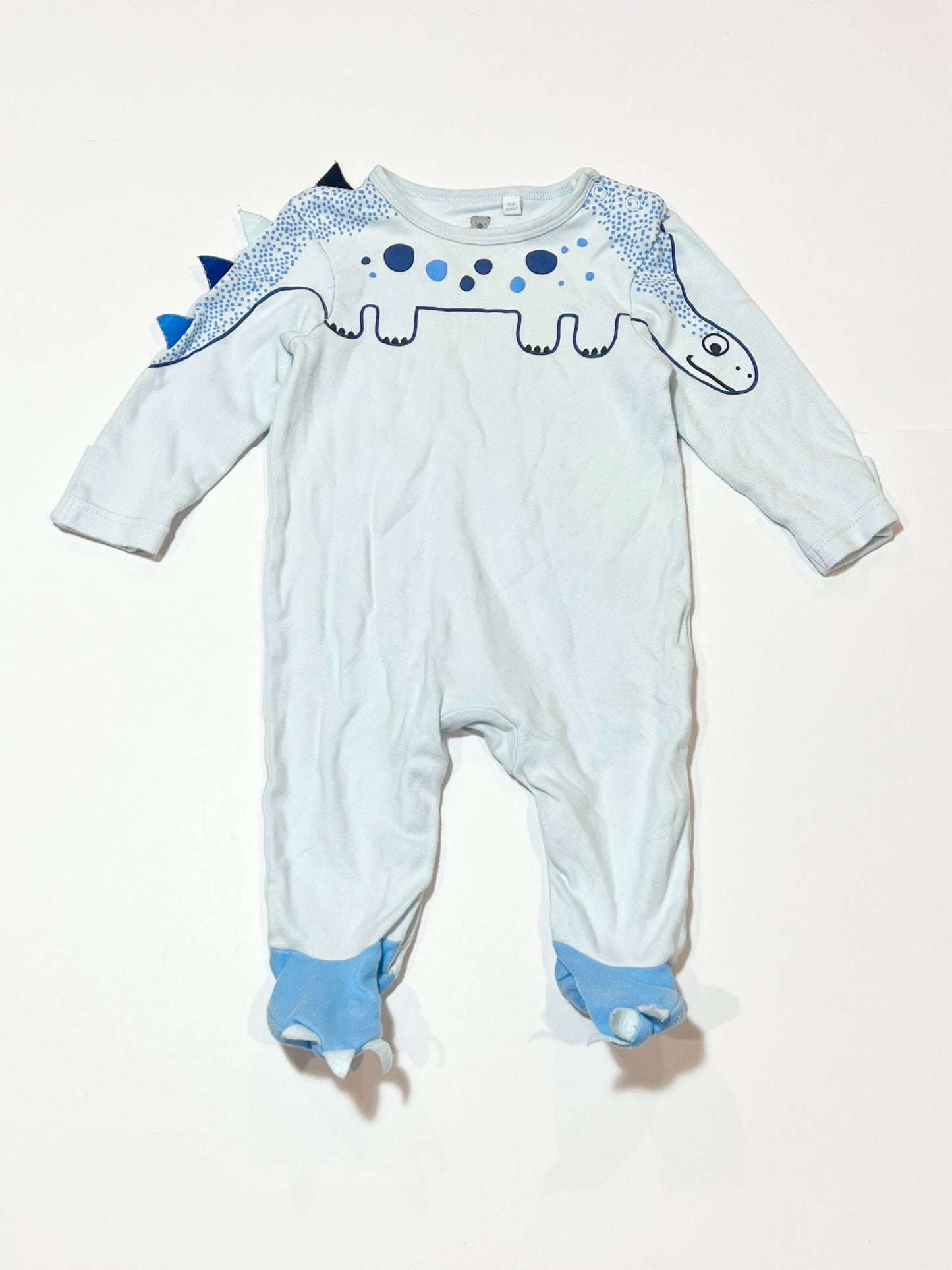 Blue dinosaur onesie - Size 00