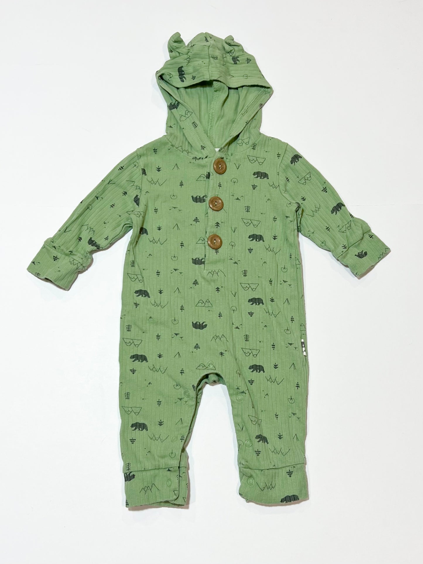 Hooded ribbed onesie - Size 00