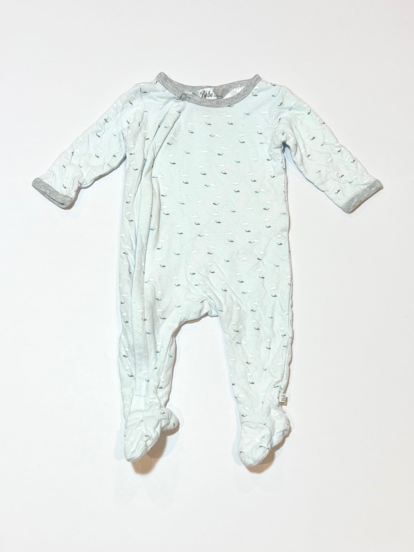 Blue whales zip onesie - Size 00