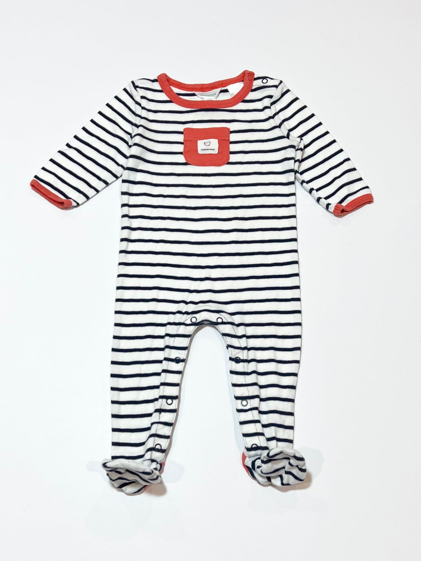 Striped pocket onesie - Size 00