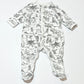 Grey animals onesie - Size 00