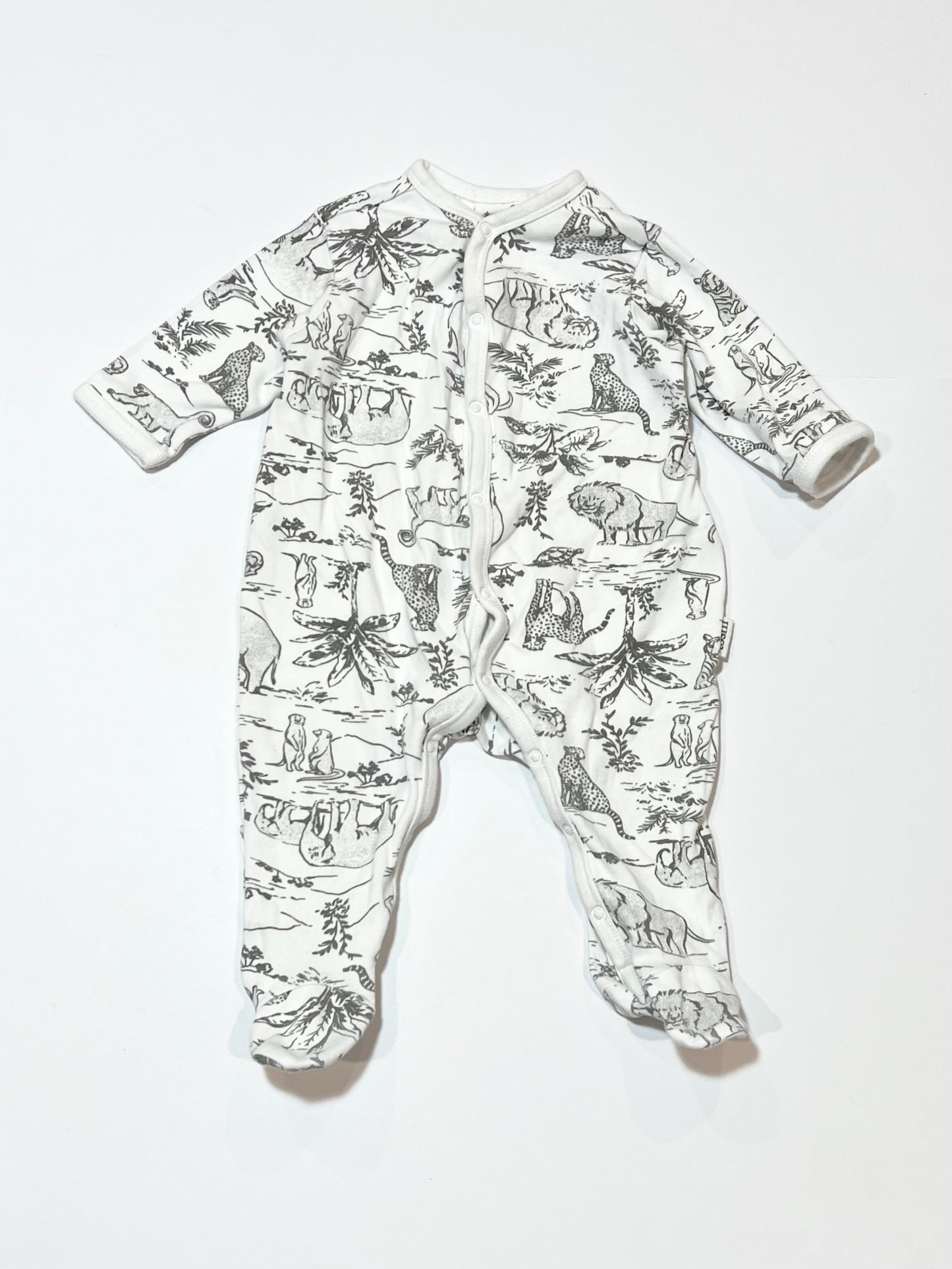 Grey animals onesie - Size 00