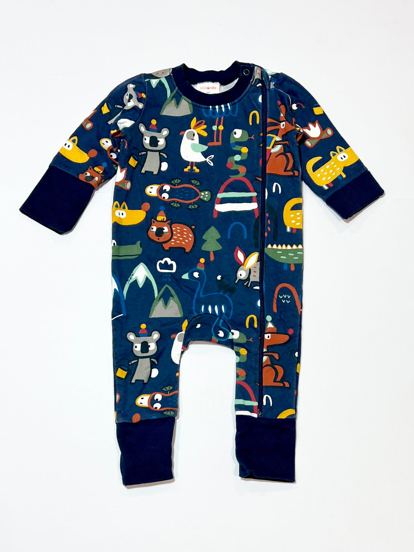 Animals zip onesie - Size 00
