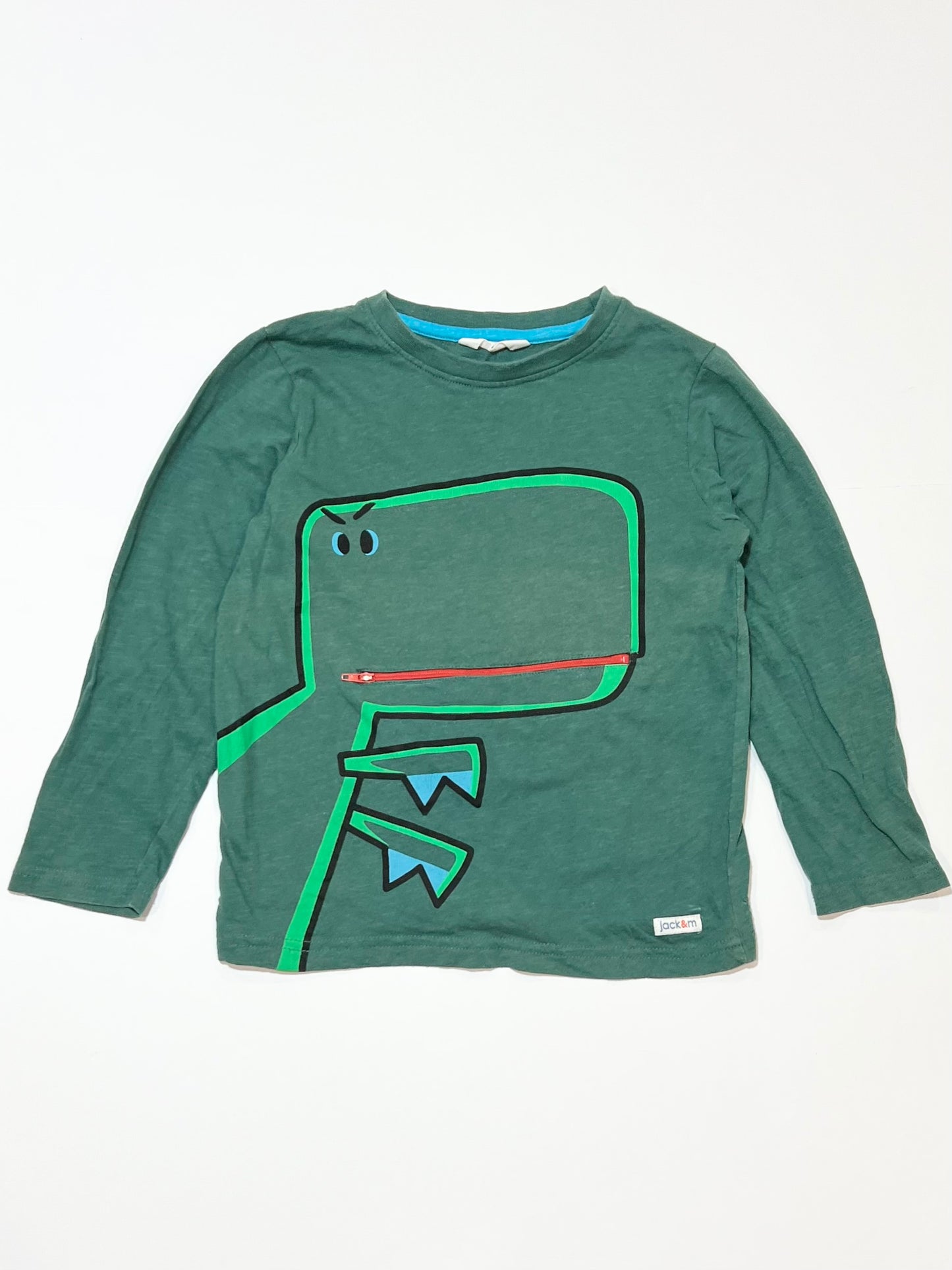 Green t-rex top - Size 4