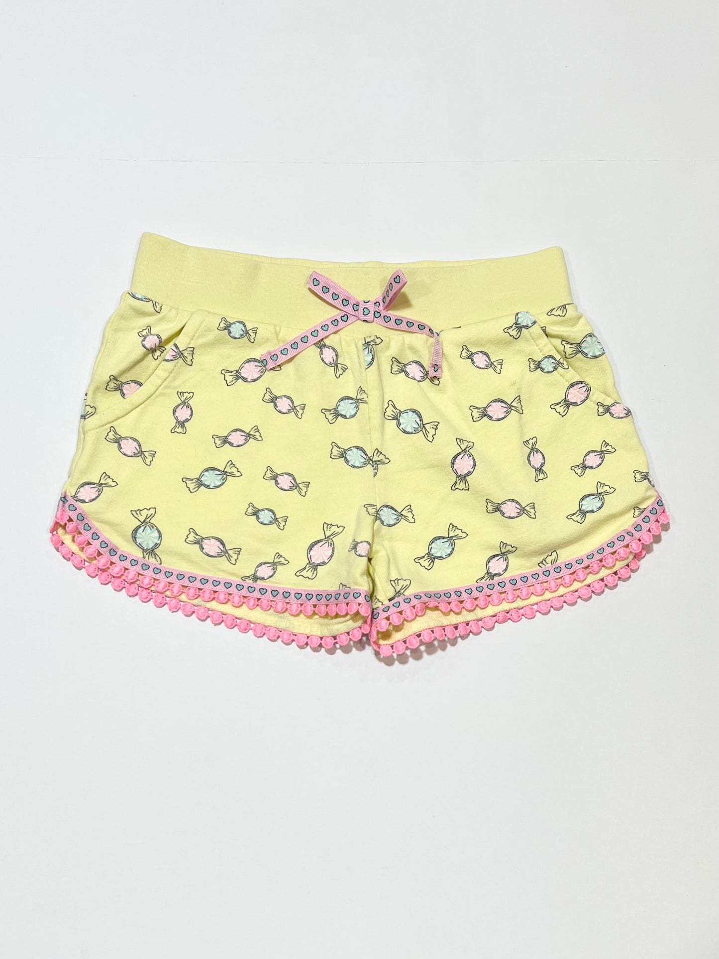 Yellow sweat shorts - Size 4