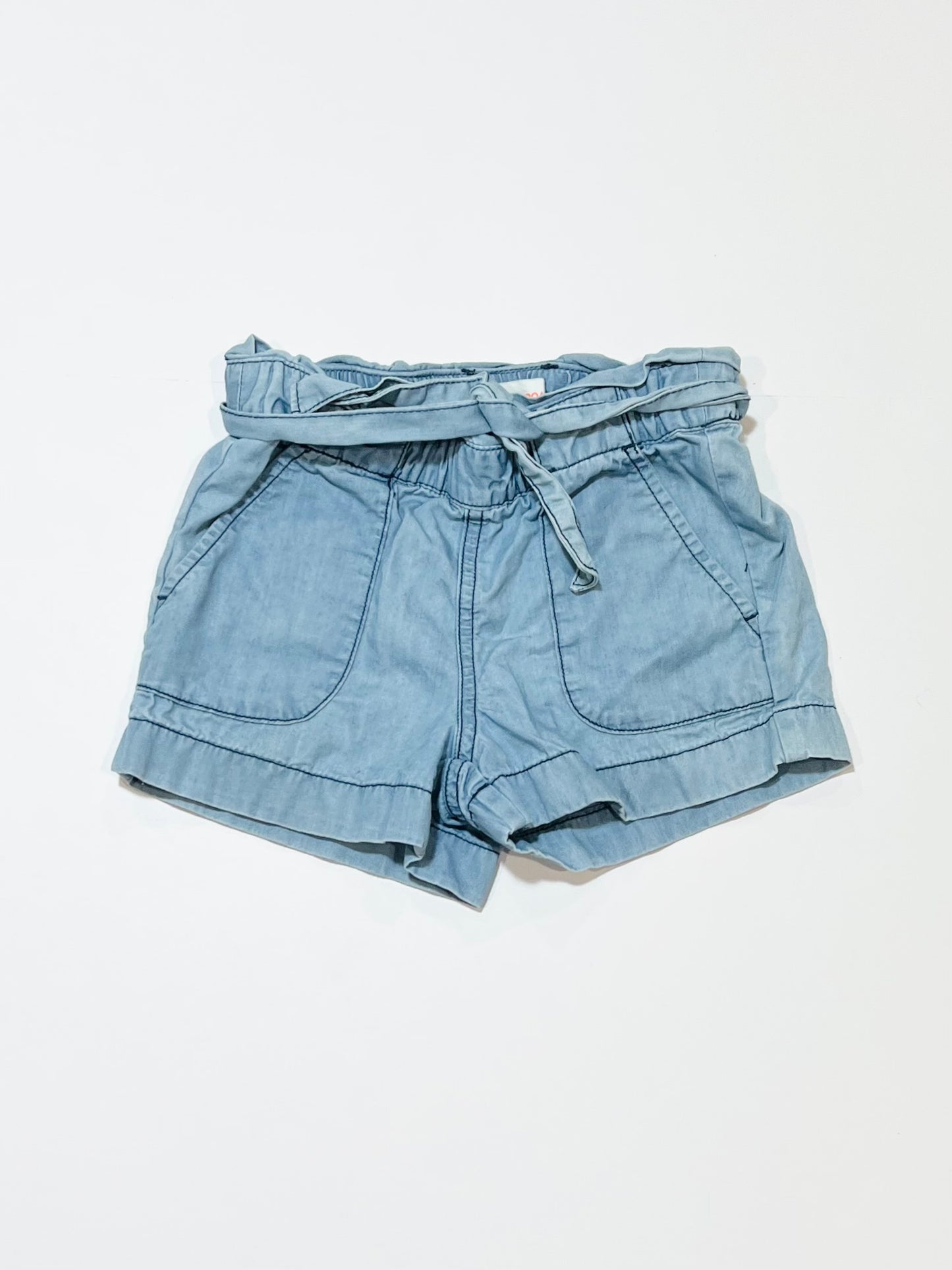 Blue chambray shorts - Size 4