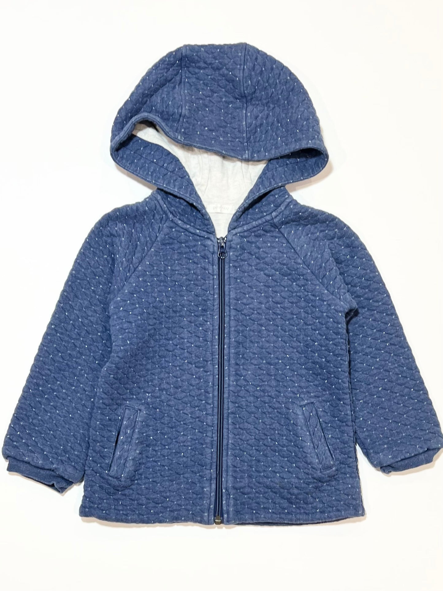 Blue quilted hoodie - Size 4