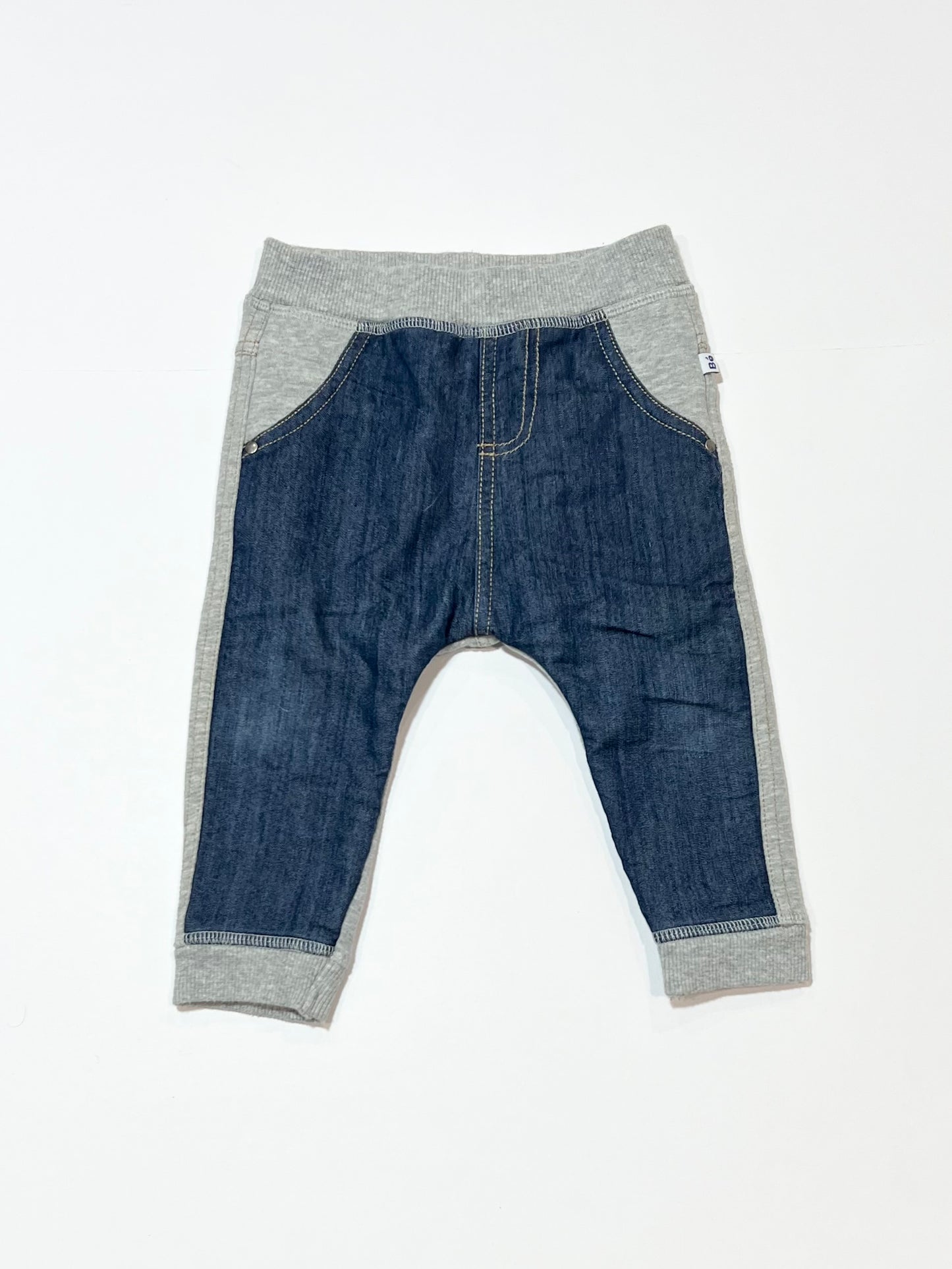 Denim track pants - Size 9-12 months