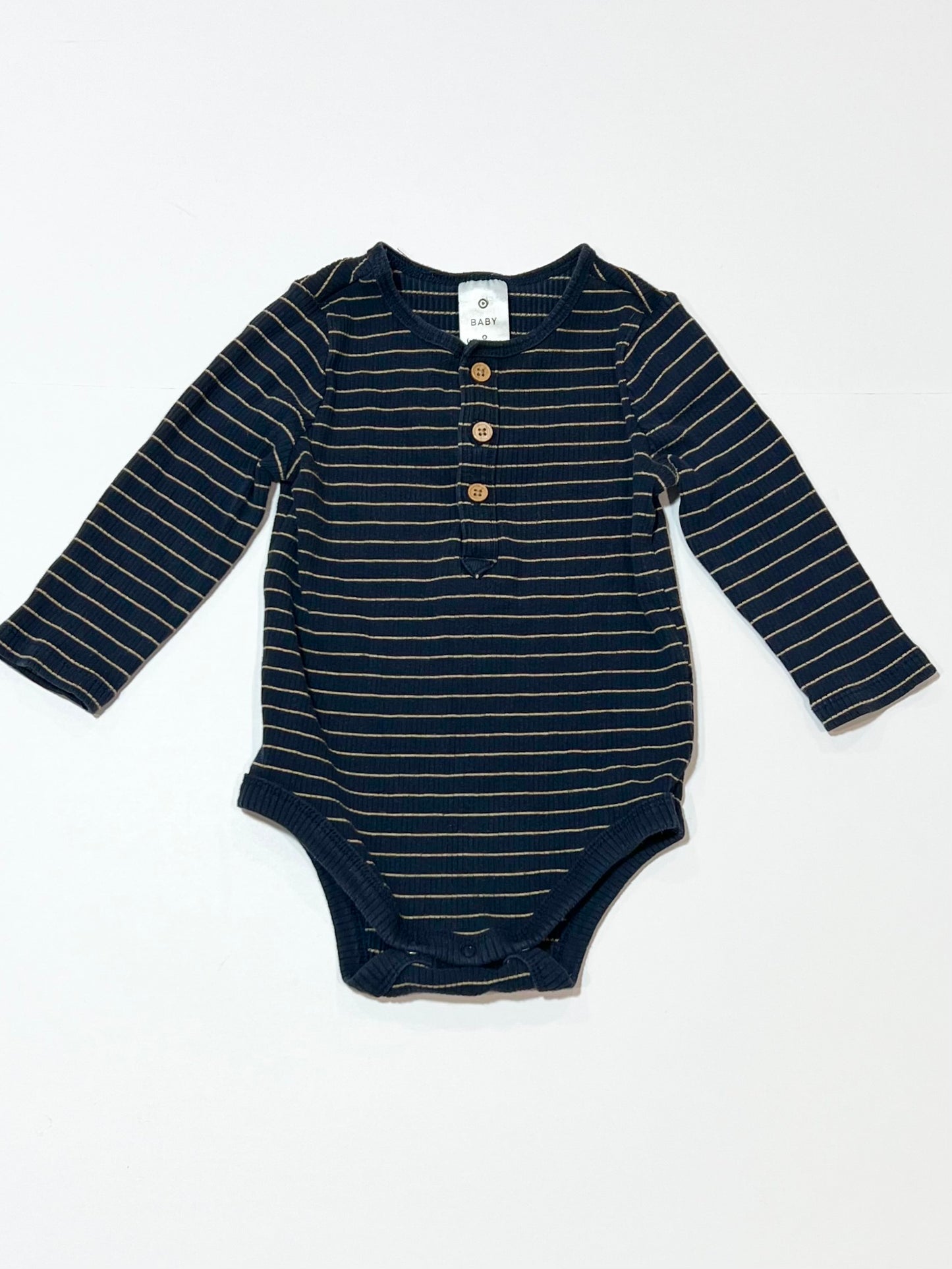 Ribbed henley bodysuit - Size 0