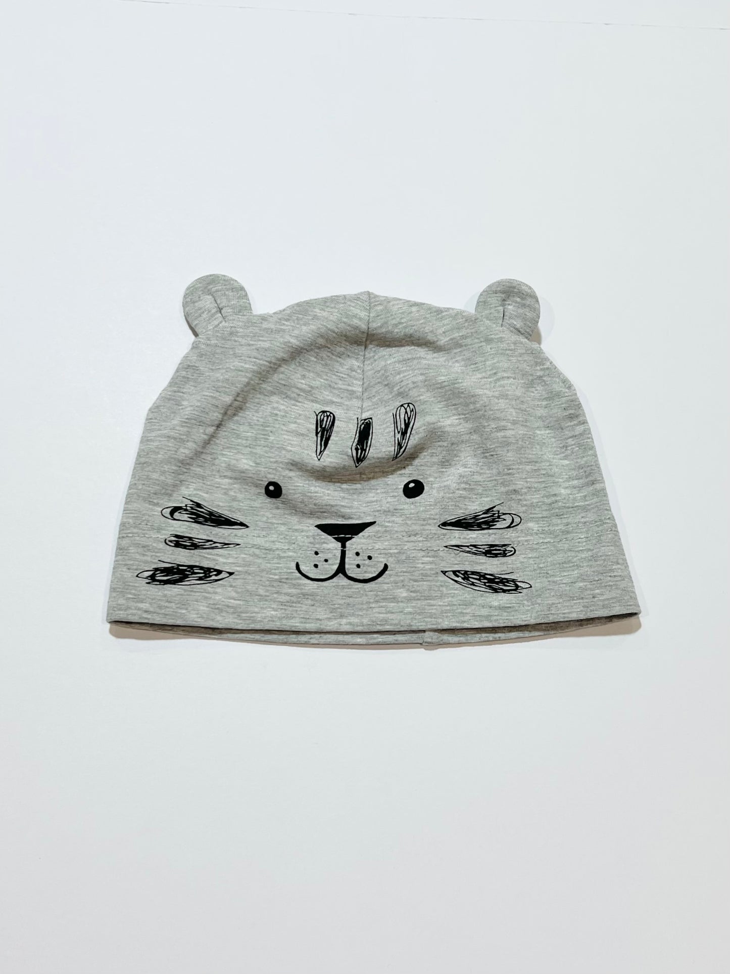 Grey jersey beanie - Size 6-12 months