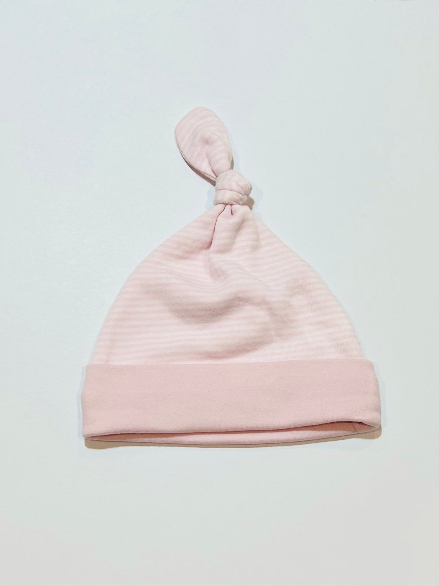 Pink striped beanie - Size 0-3 months