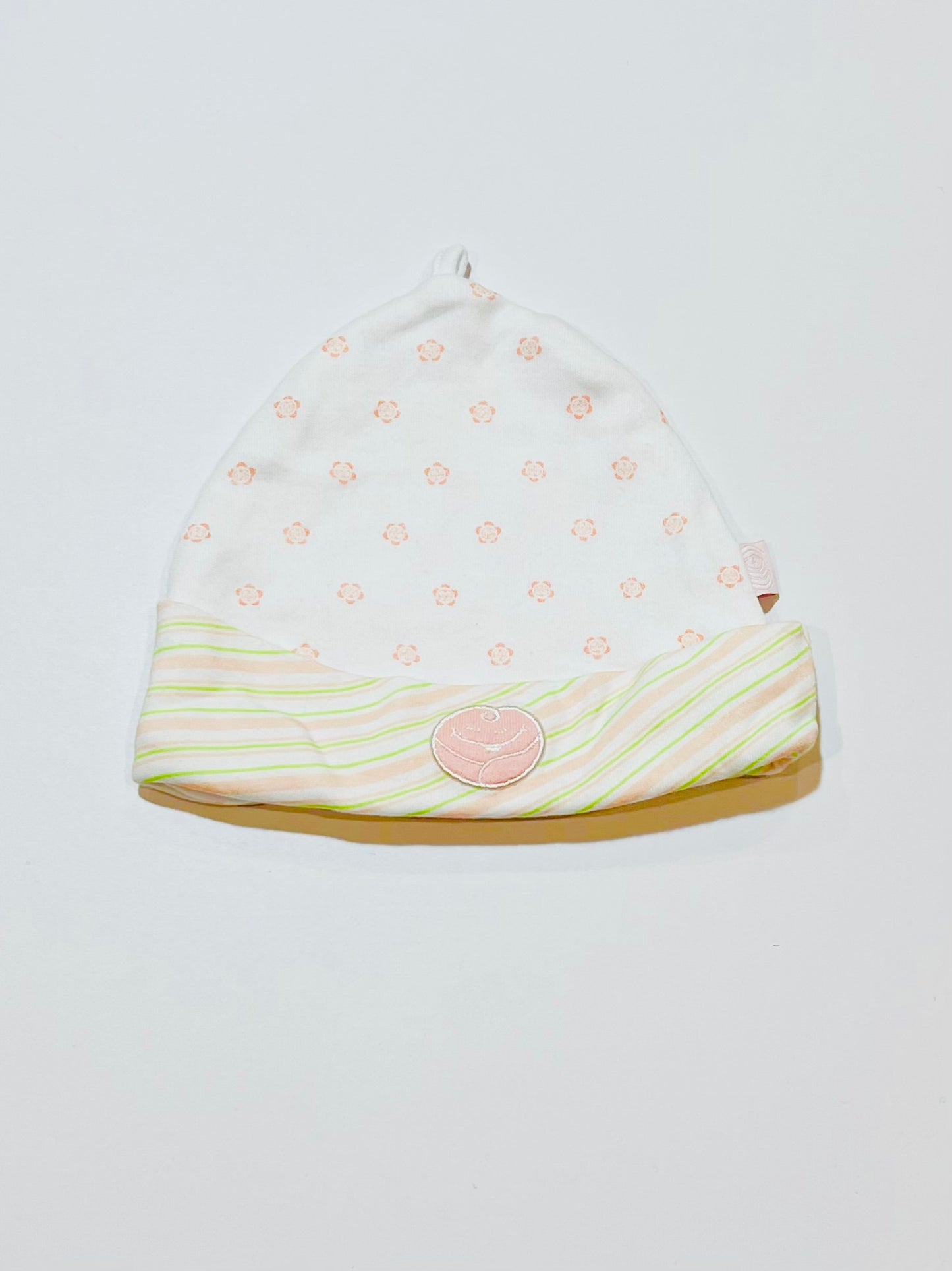 Jersey floral beanie - Size 0-6 months