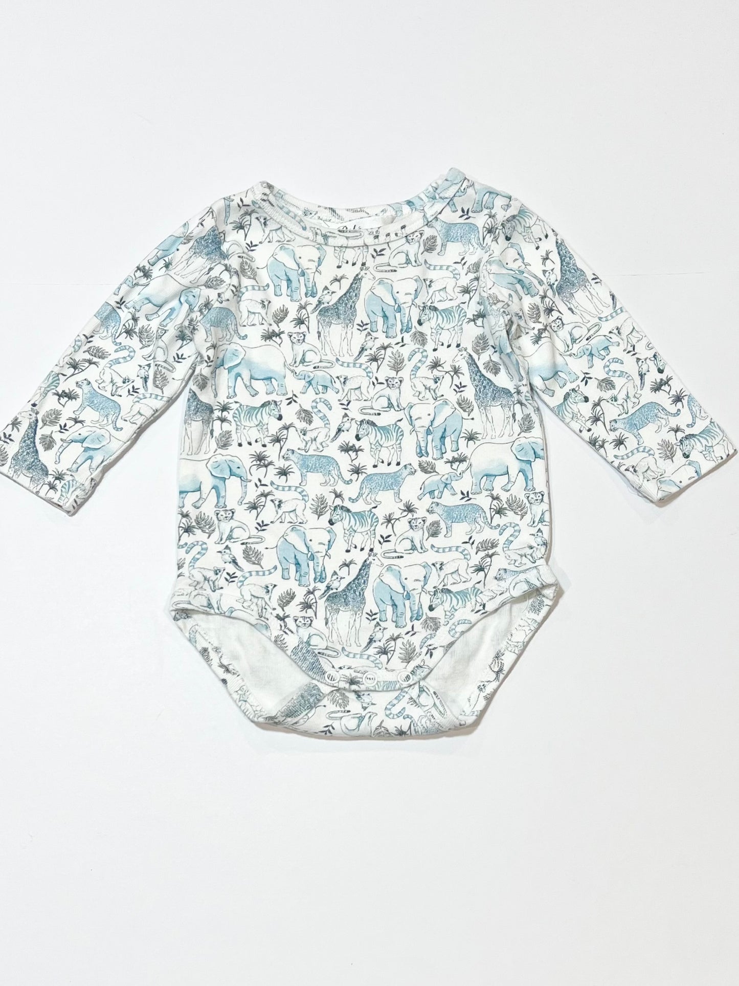 Blue animals bodysuit - Size 0