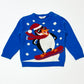 Snowboarding penguin jumper - Size 9-12 months