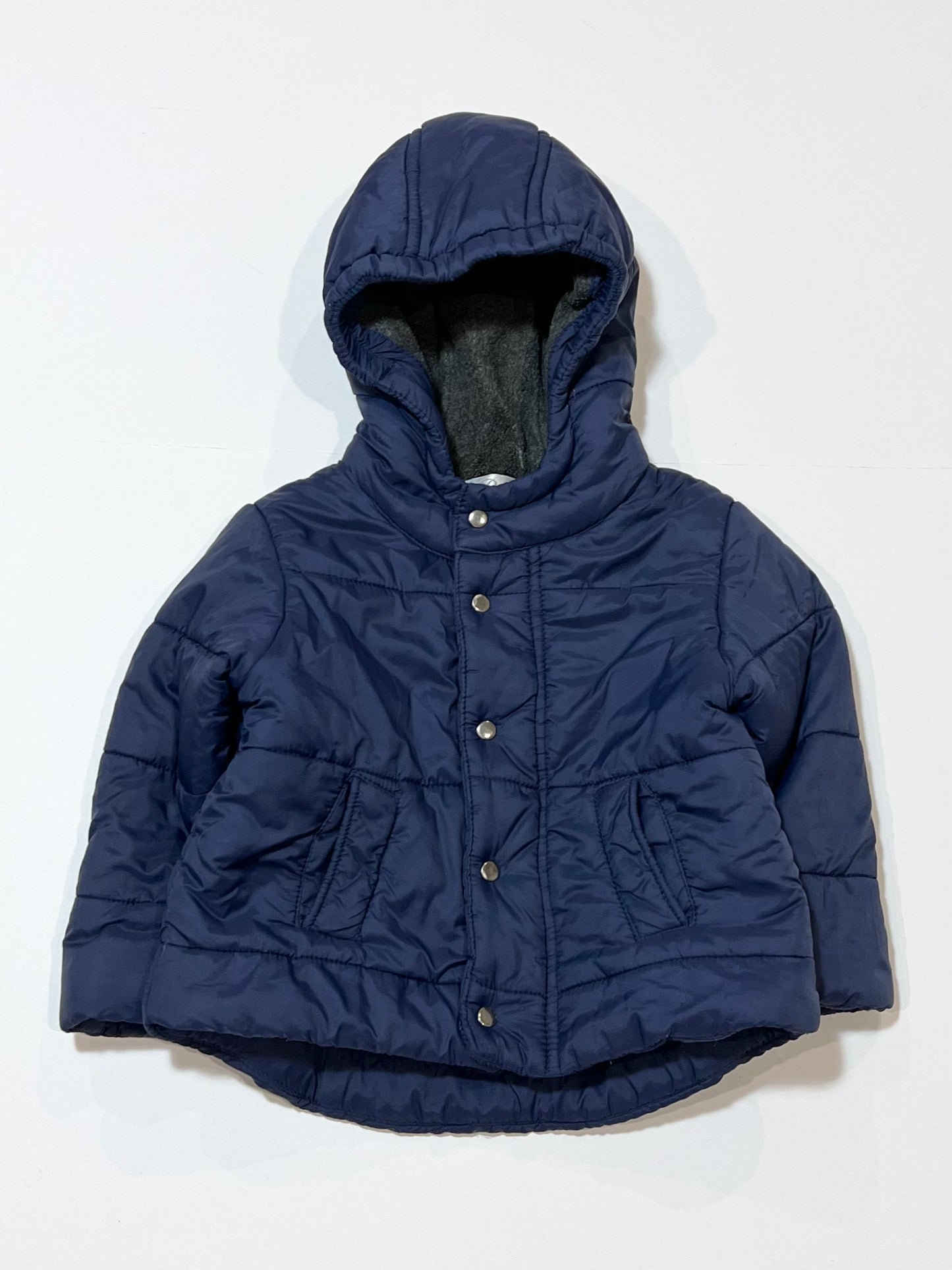 Navy puffer jacket - Size 6-9 months