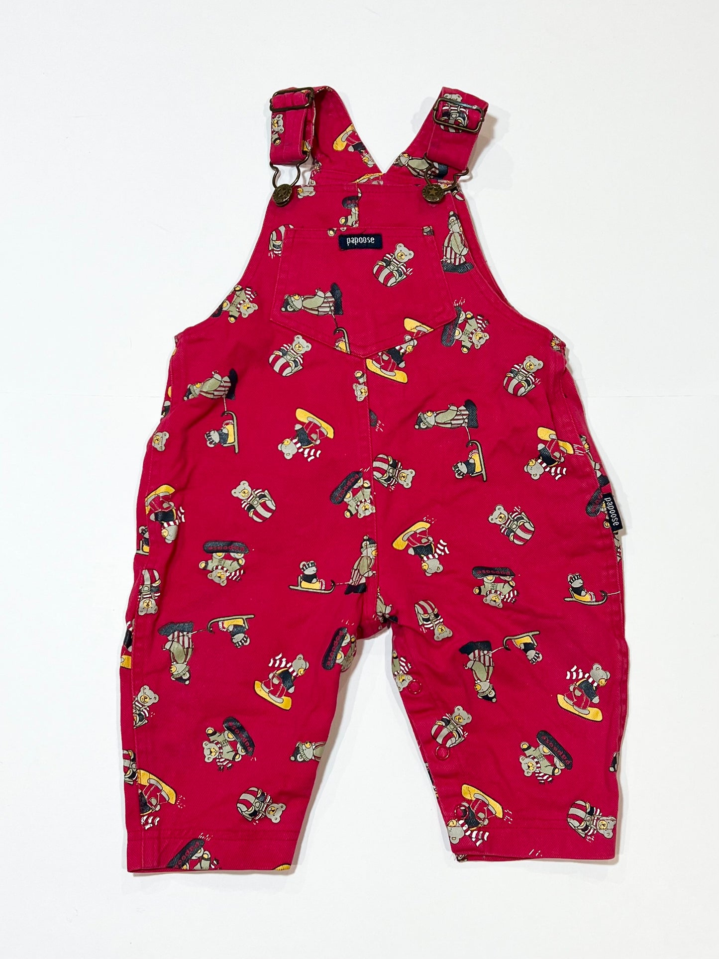 Red bear overalls - Size 0