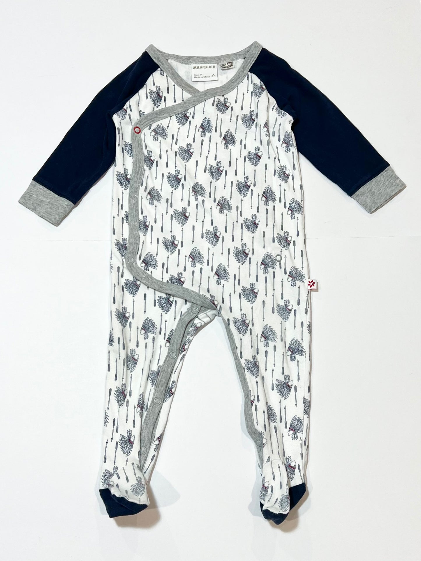 Navy arrows onesie - Size 0