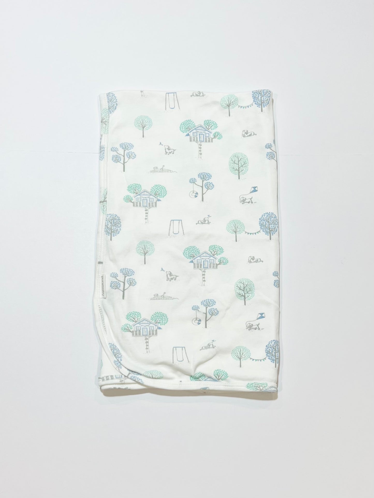 Blue puppy bunny rug