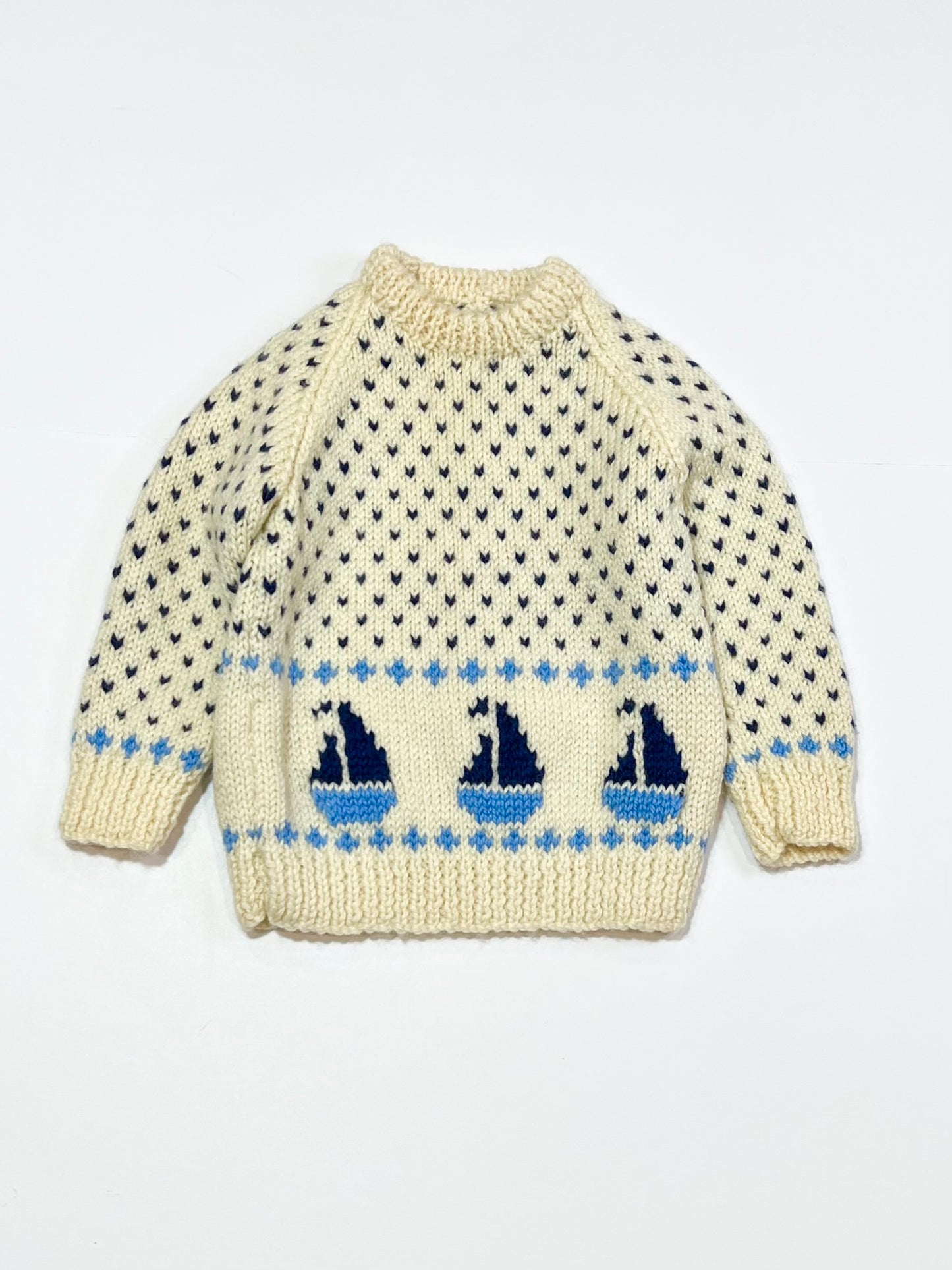 Knitted sailboat jumper - Size 0