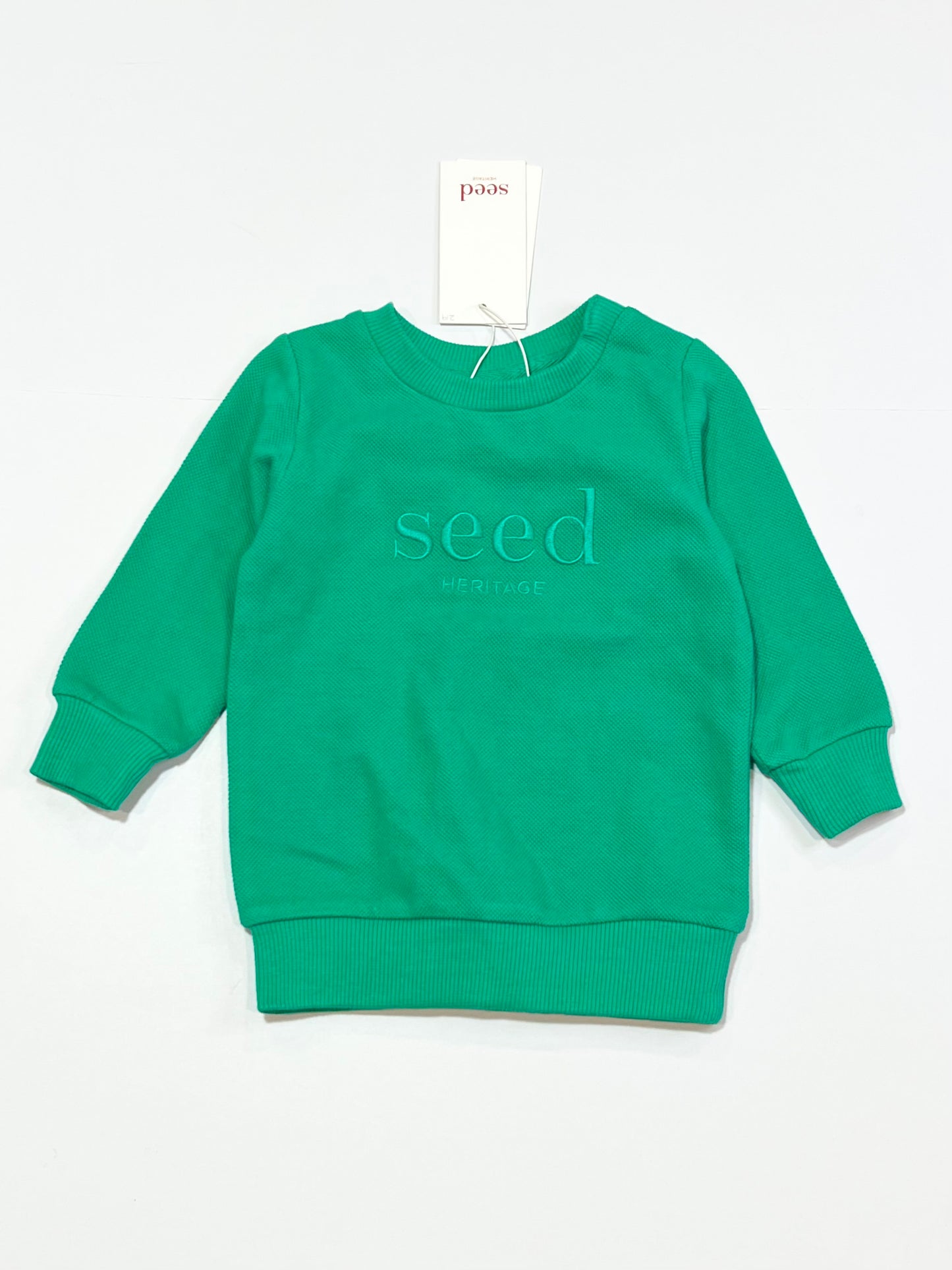 Green waffle sweater brand new - Size 00