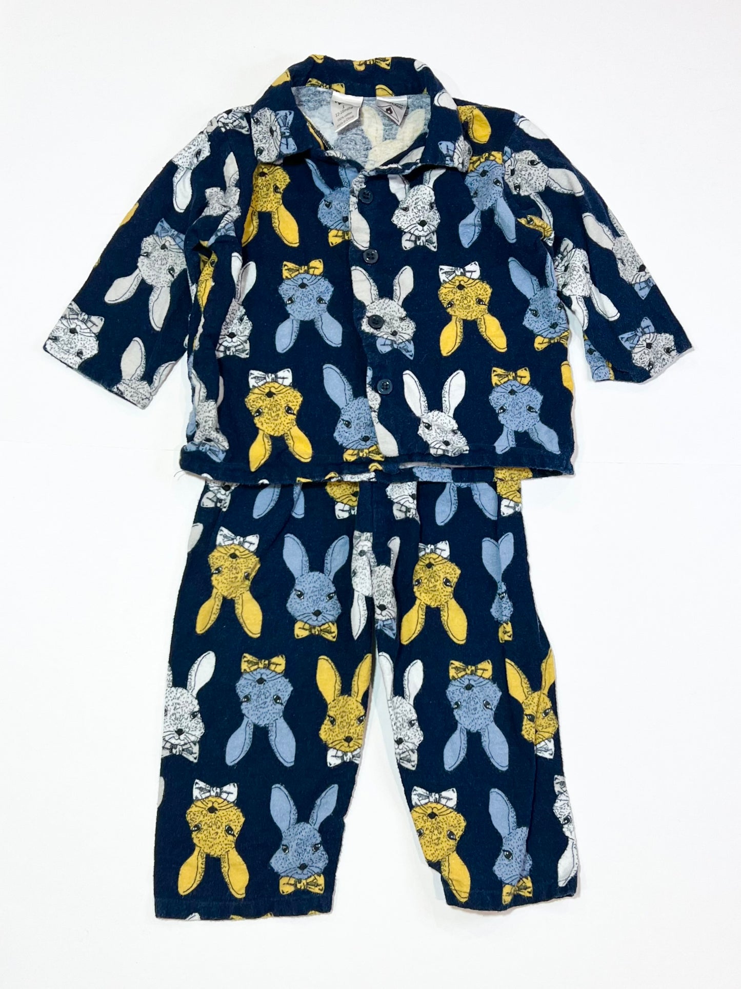 Bunny flannelette pyjamas - Size 1