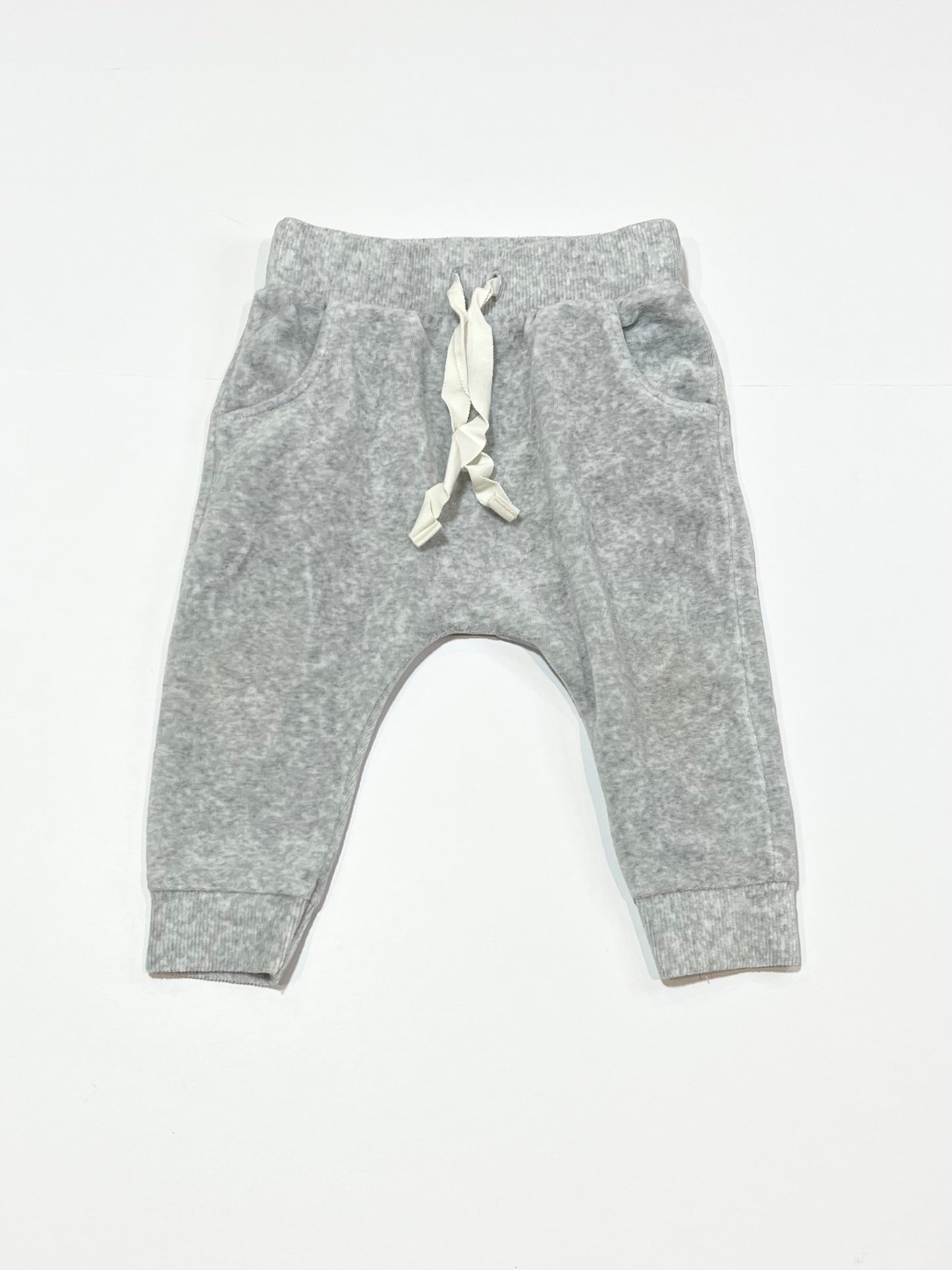 Grey velour trackies - Size 1