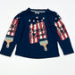 Navy paintbrush top - Size 1
