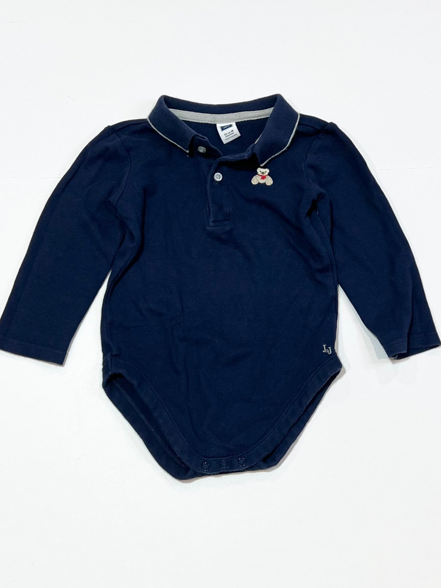 Navy polo bodysuit - Size 1
