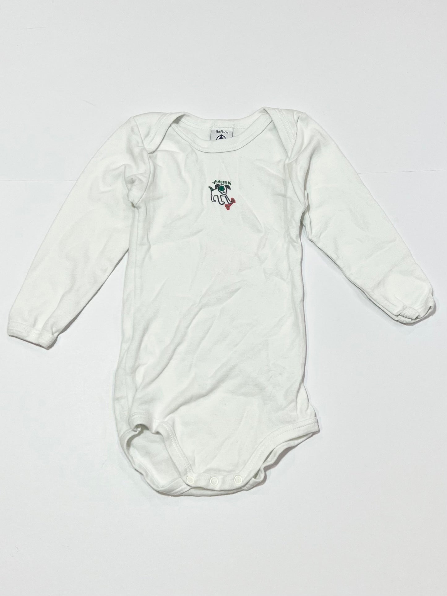 White puppy bodysuit - Size 1