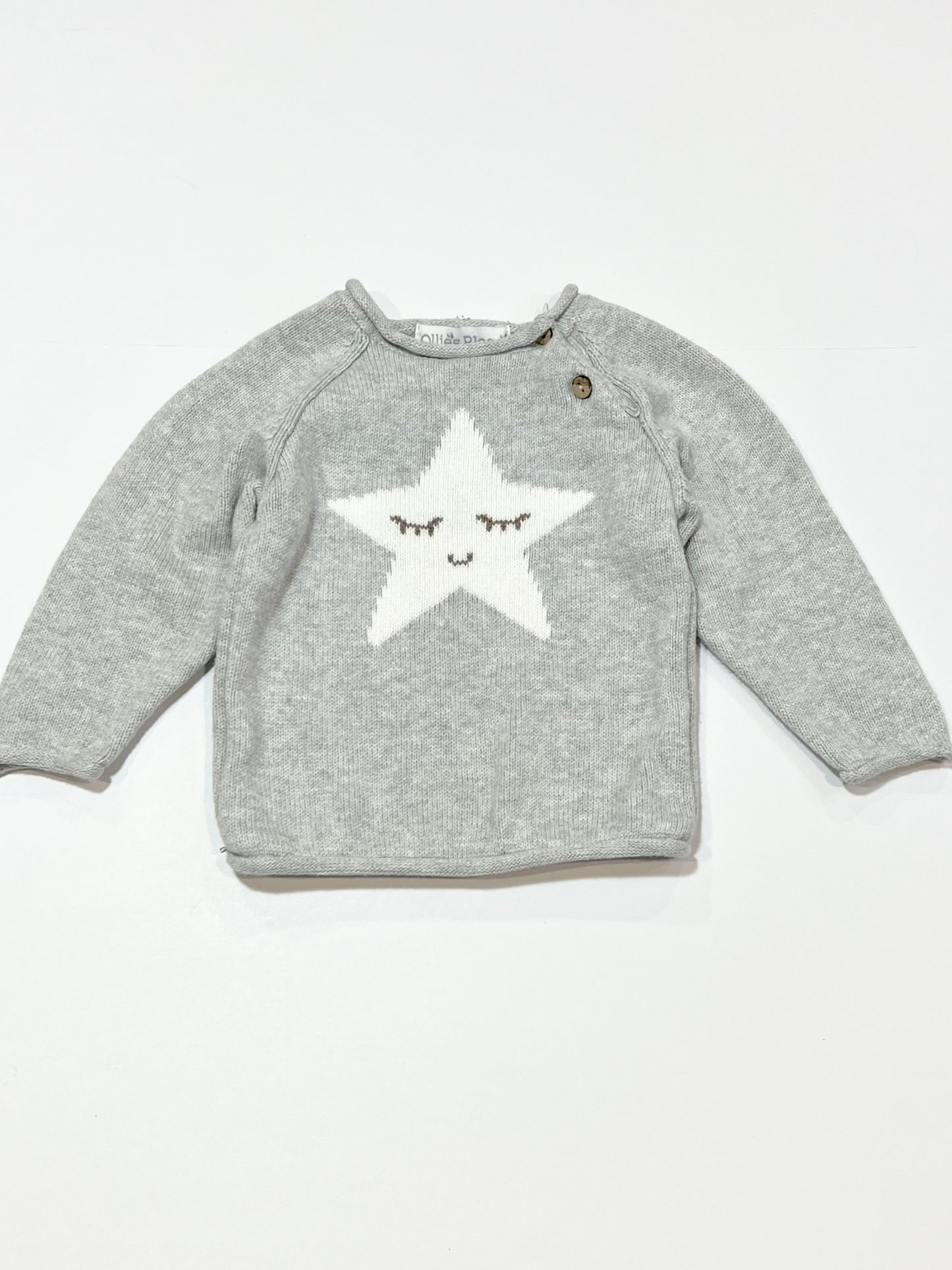 Grey star knit jumper - Size 1