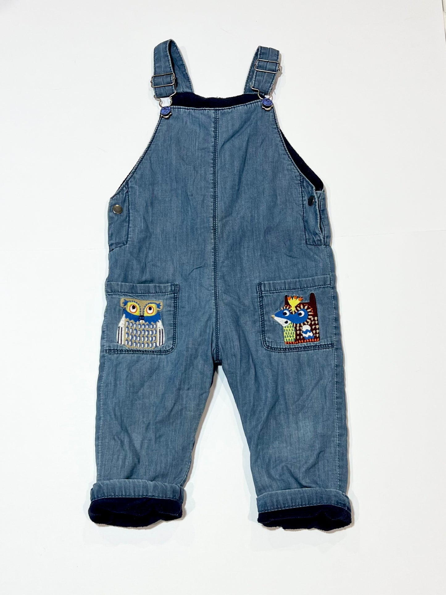 Soft denim overalls - Size 1