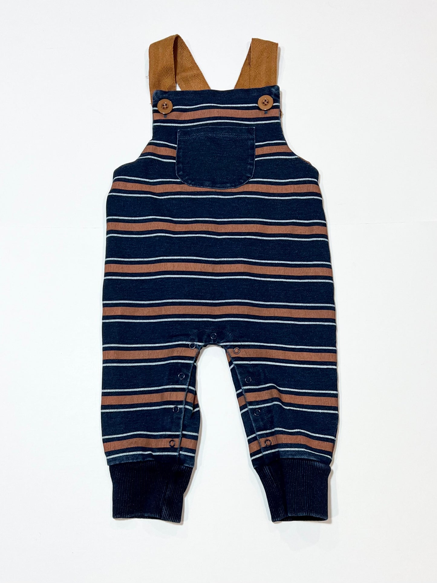 Stirped denim overalls - Size 1