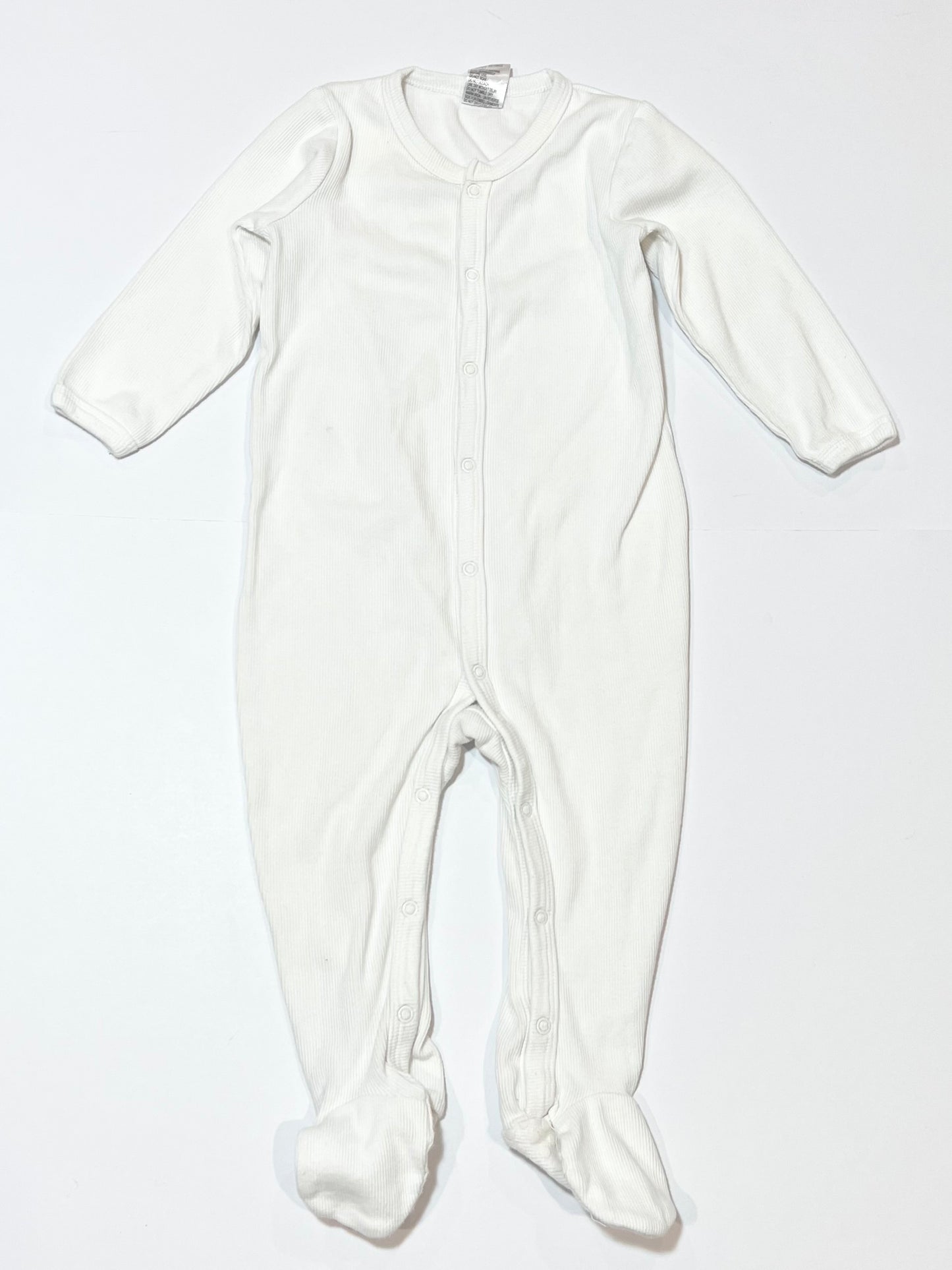 White ribbed onesie - Size 1