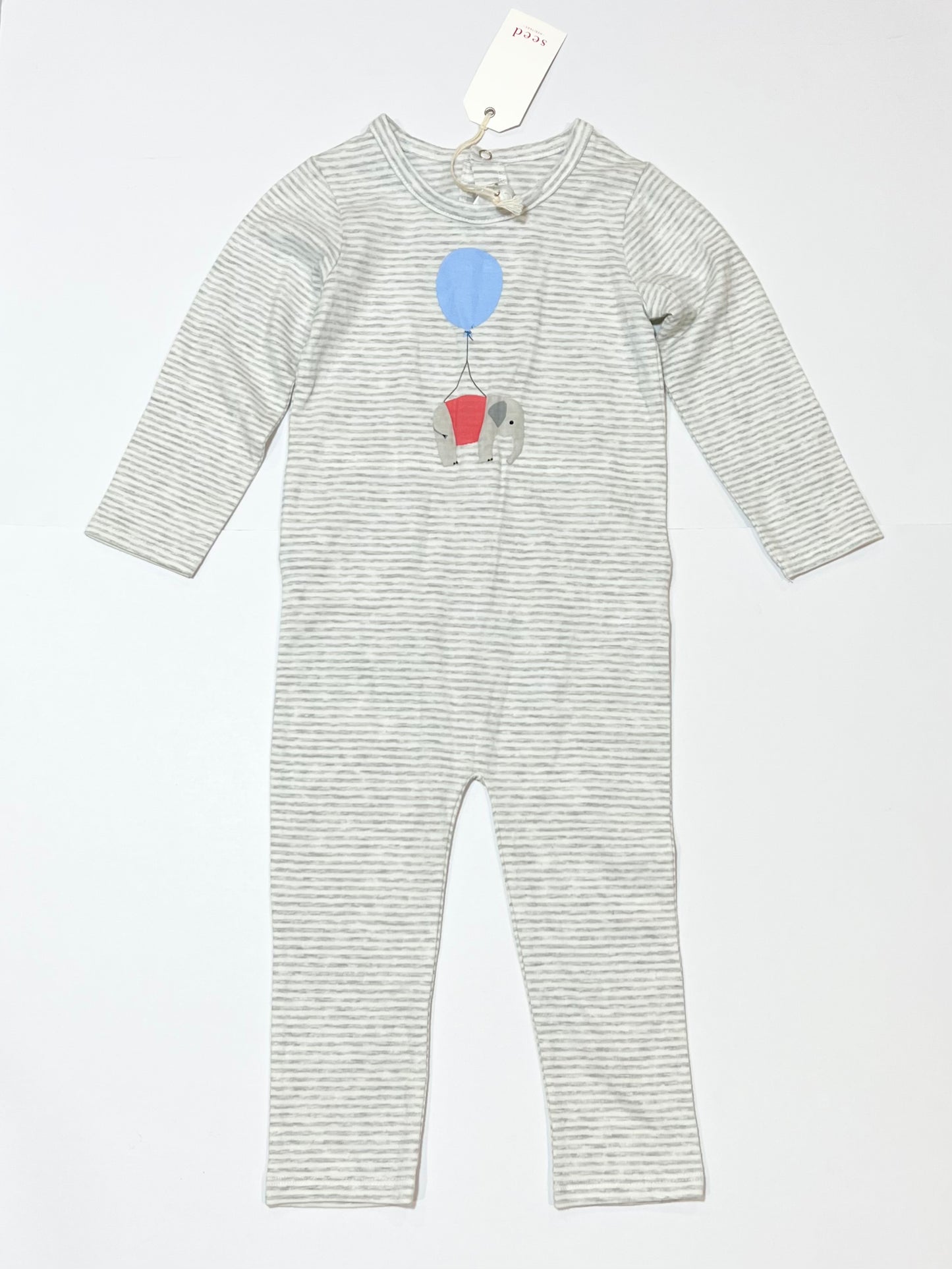 Striped elephant onesie brand new - Size 1