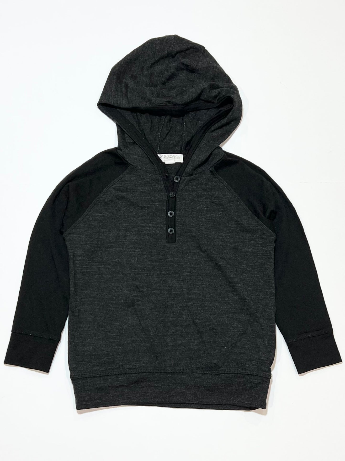 Black wool blend hoodie - Size 3