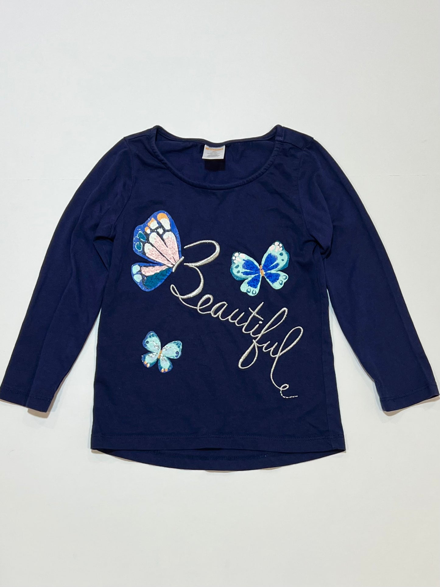 Navy embellished top - Size 3