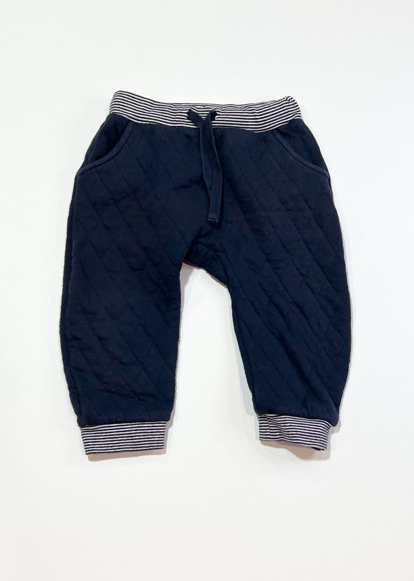 Navy quilted trackies - Size 2