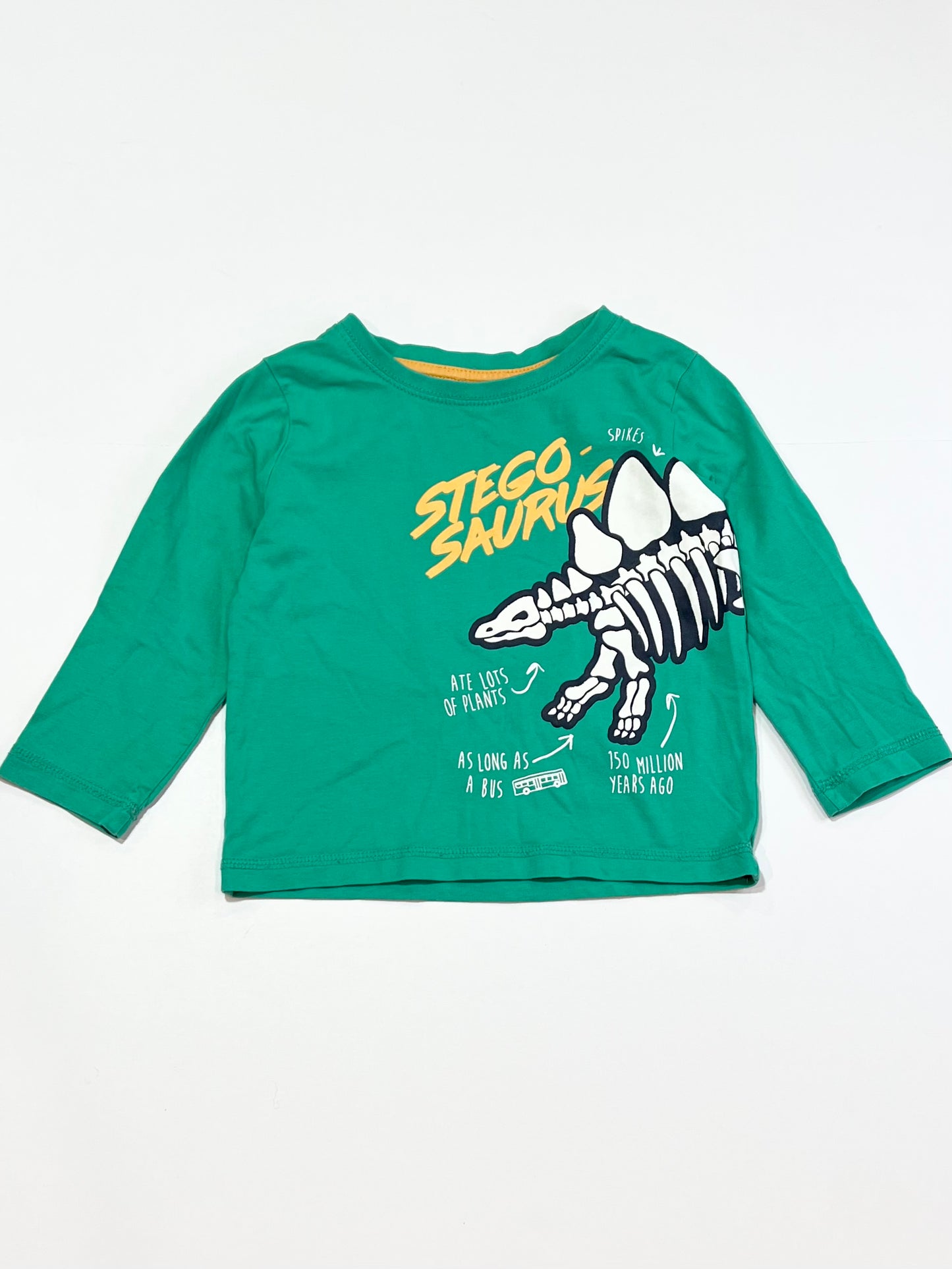 Green dino top - Size 2