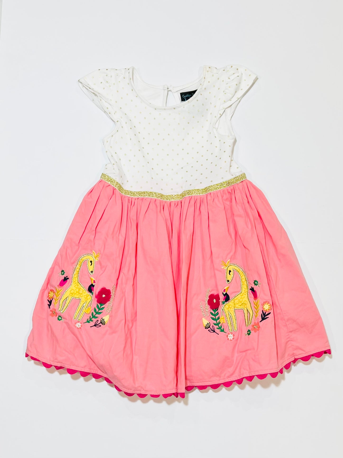 Gold spot giraffe dress - Size 4