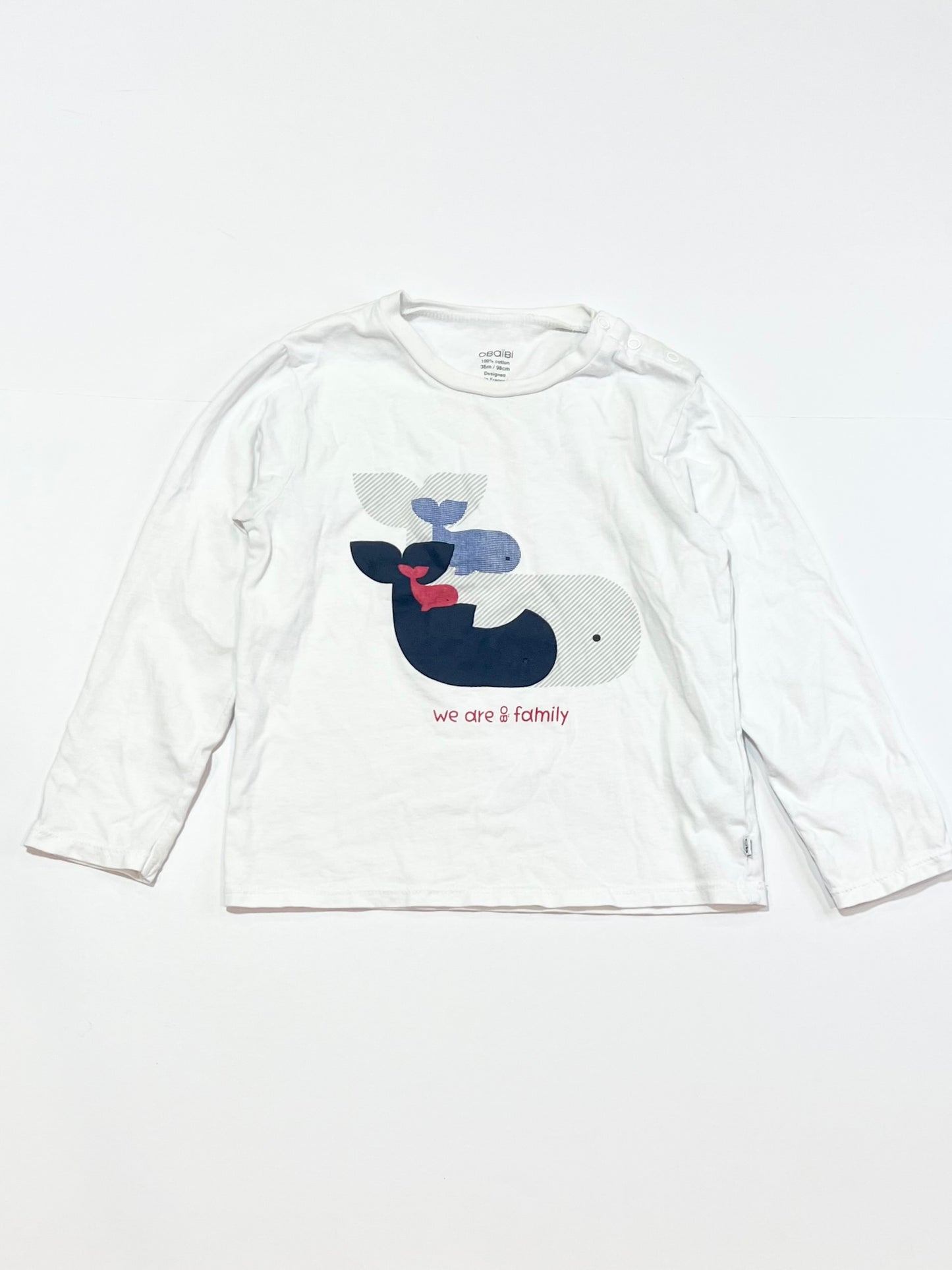 Whales top - Size 2-3