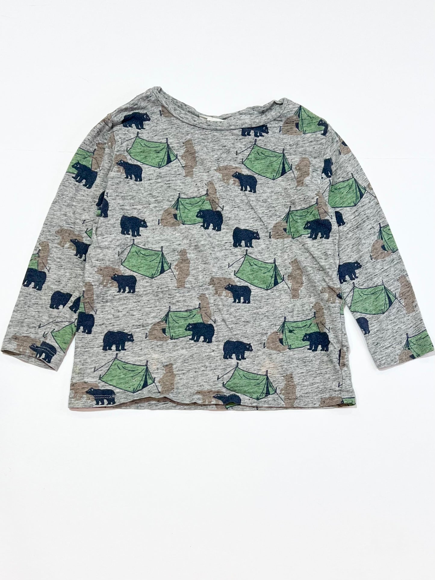 Grey bears top - Size 2-3