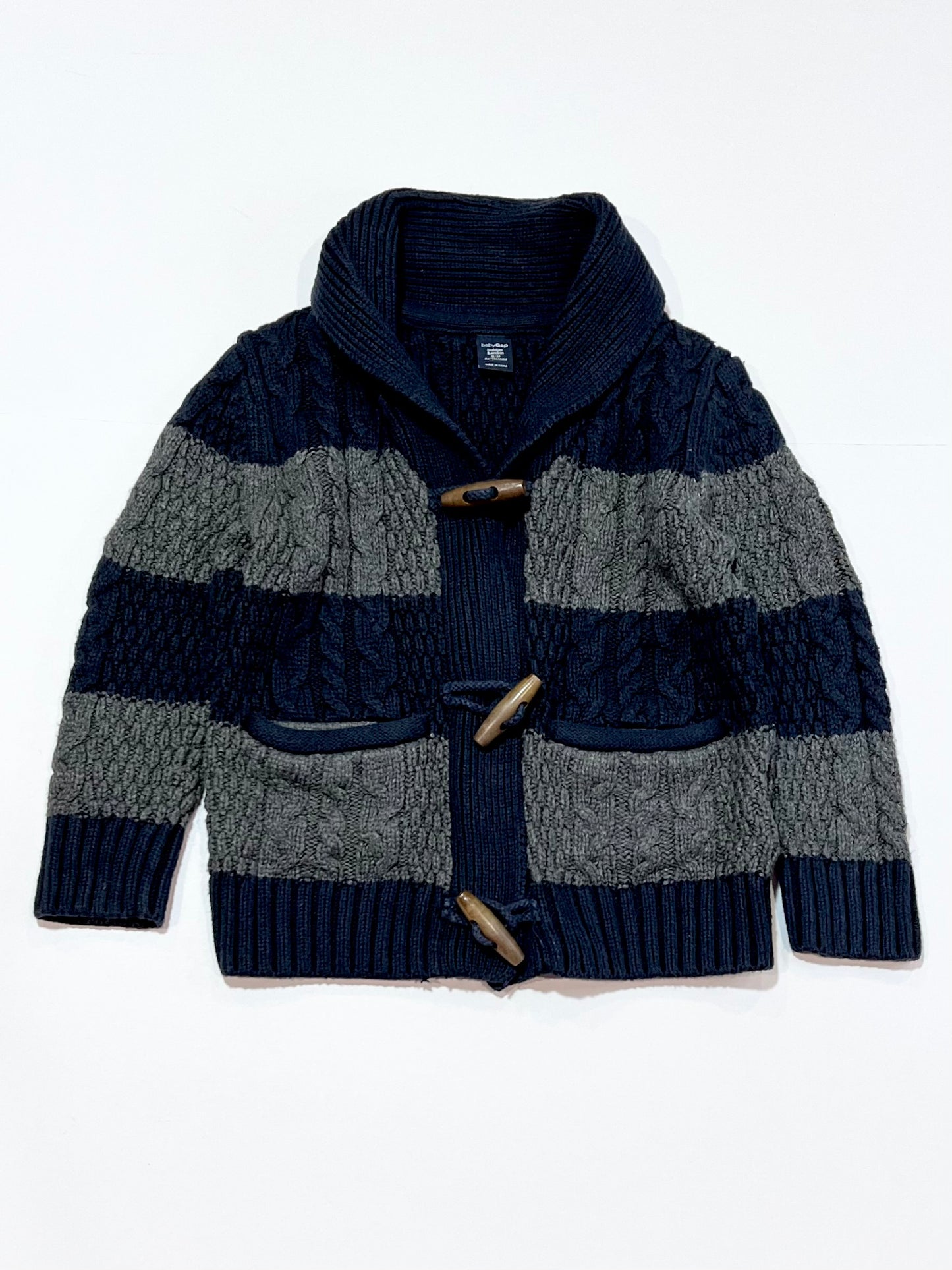 Navy cable knit jacket - Size 2