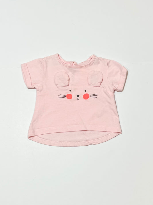 Pink mouse tee - Size 0000