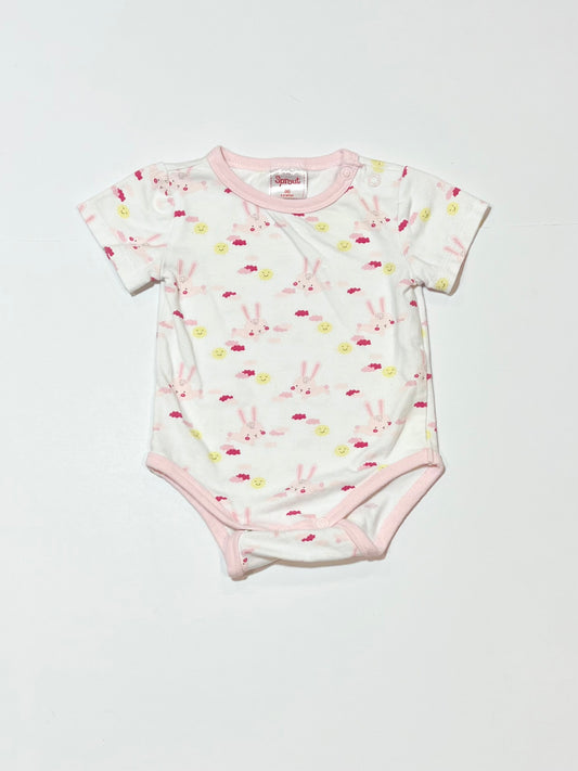 Pink bunny bodysuit - Size 00