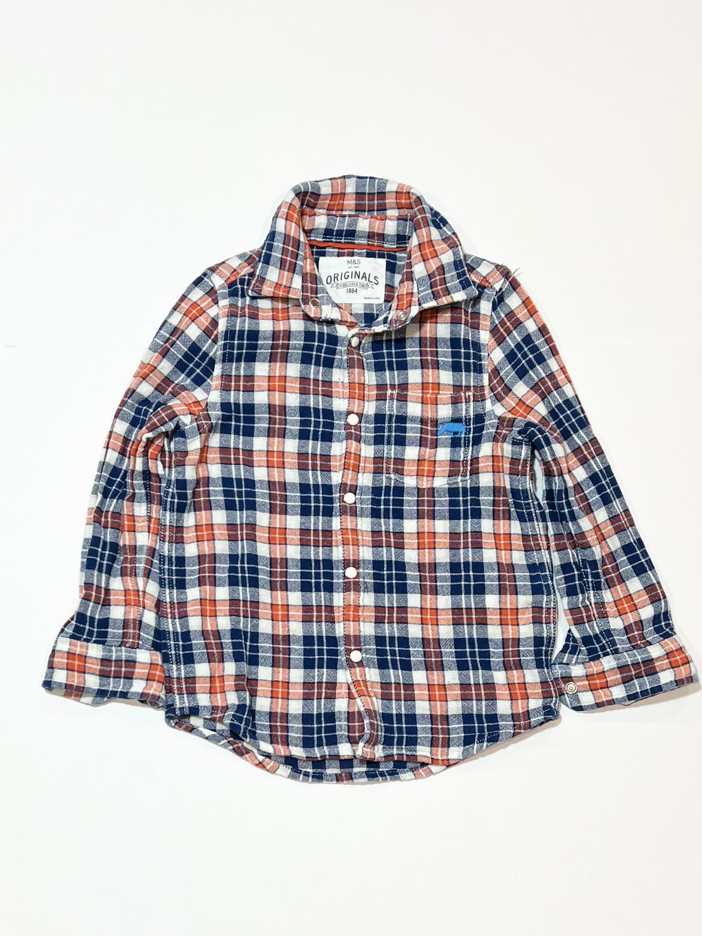 Checkered cotton shirt - Size 2-3