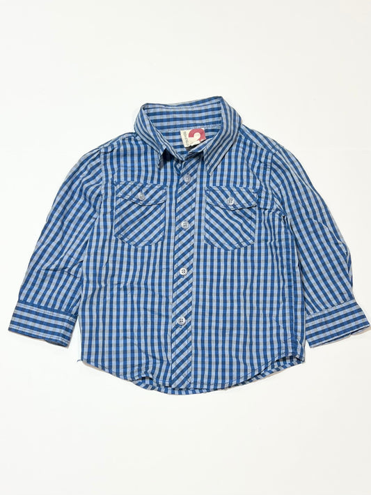 Blue gingham shirt - Size 2