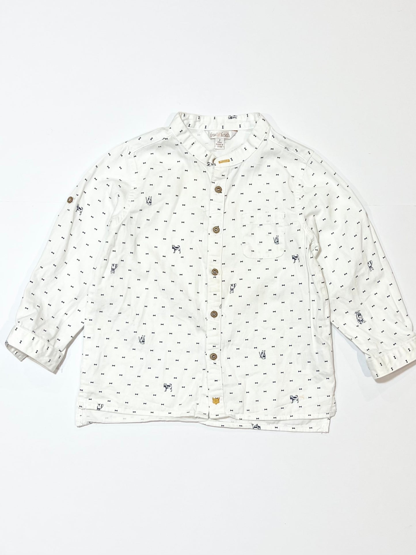 White grandpa shirt - Size 2