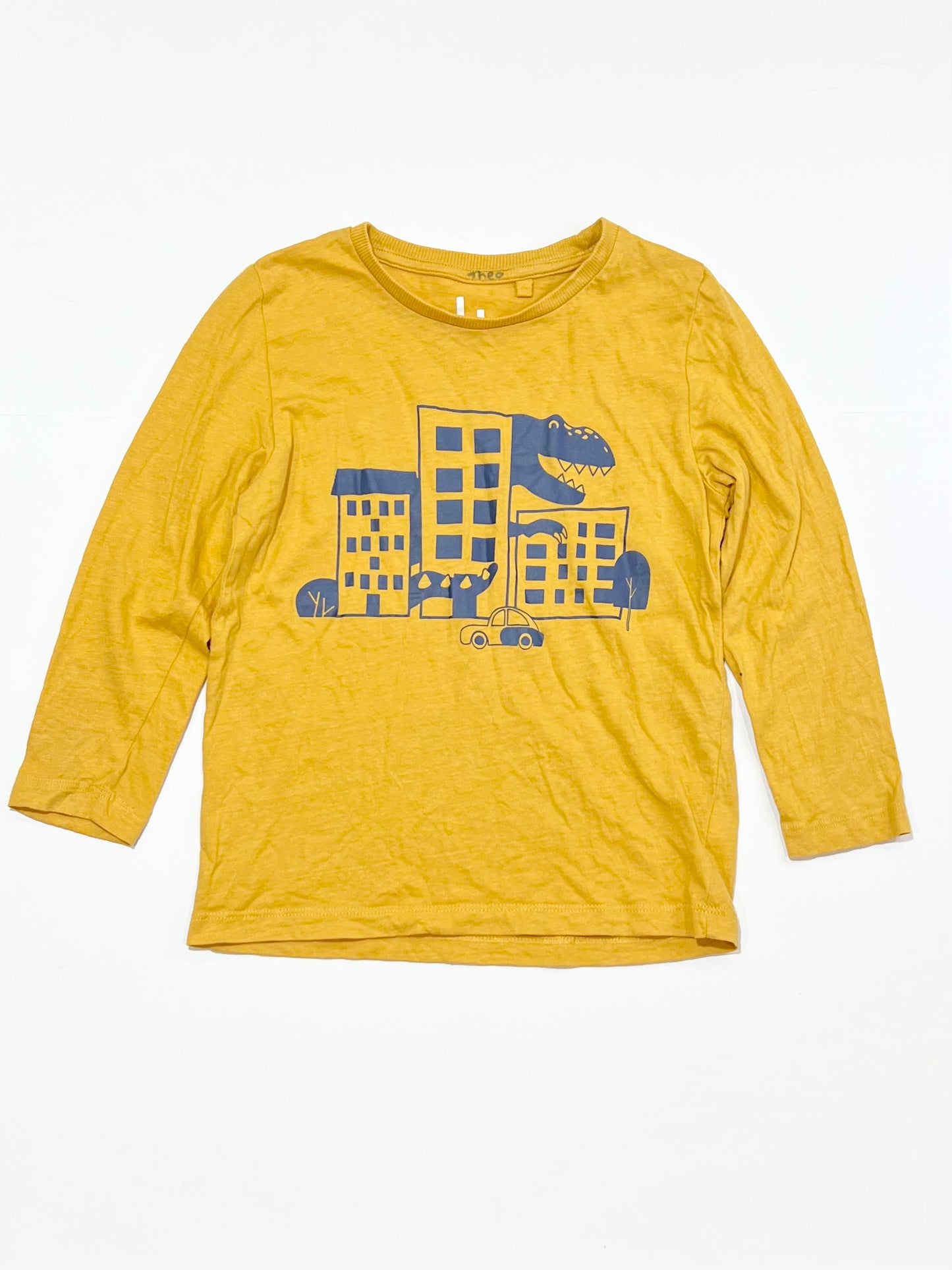 Yellow t-rex top - Size 4
