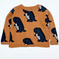 Brown dino knit jumper - Size 4